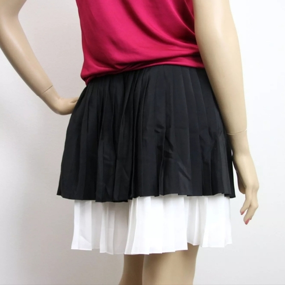 GUCCI $1899 Runway Silk Pleated Black/White Skirt, New - Picture 3 of 7